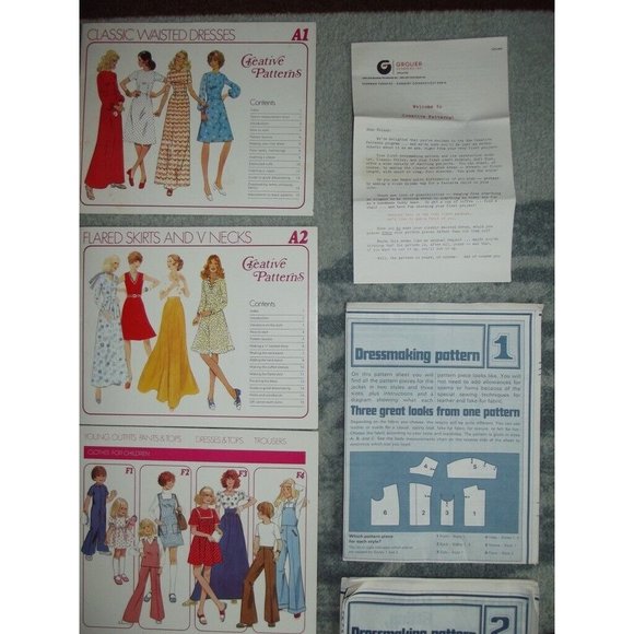 Creative Patterns 1975 Vintage Lot Collection Patterns Books Cards - Picture 4 of 9